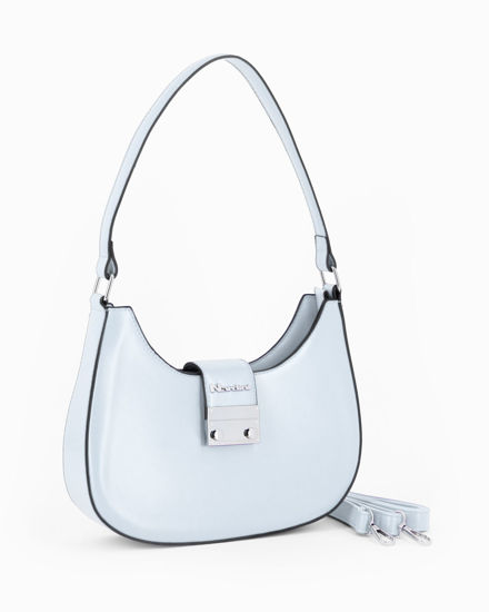 Immagine di NARDINI - Borsa a spalla celeste con mini pattina e tracolla removibile