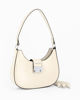 Immagine di NARDINI - Borsa a spalla beige con mini pattina e tracolla removibile