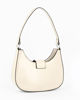 Immagine di NARDINI - Borsa a spalla beige con mini pattina e tracolla removibile