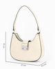 Immagine di NARDINI - Borsa a spalla beige con mini pattina e tracolla removibile