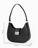 Immagine di NARDINI - Borsa a spalla nera con mini pattina e tracolla removibile