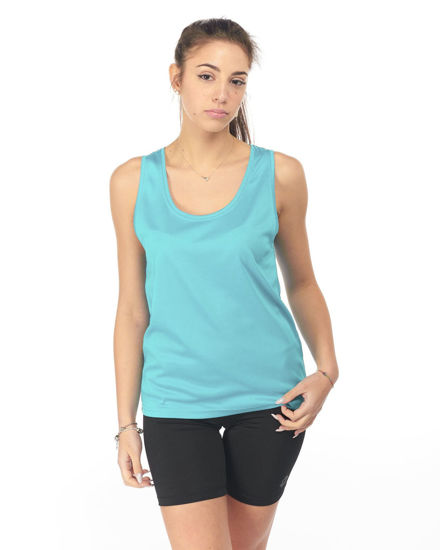 Immagine di WAIKIKI RUN - Canotta asia in mesh nera da donna - AD01841