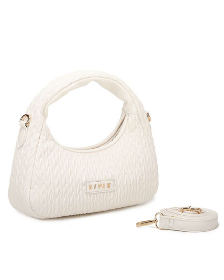 Immagine di RIFLE - Minibag beige trapuntata con tracolla removibile