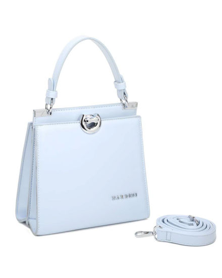 Immagine di NARDINI - Minibag celeste con due scomparti principali, tracolla removibile