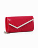 Immagine di MISS GLOBO - Pochette rossa effetto vernice con patta obliqua e finitura in metallo