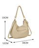 Immagine di ENRICO COVERI - Borsa a spalla taupe con manico intrecciato e pennacchio a frange removibile