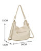 Immagine di ENRICO COVERI - Borsa a spalla beige con manico intrecciato e pennacchio a frange removibile