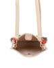 Immagine di ENRICO COVERI - Borsa a spalla beige con logo frontale e manico a catena con foulard, tracolla removibile
