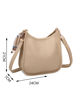 Immagine di ENRICO COVERI - Borsa a spalla taupe con logo frontale e manico a catena con foulard, tracolla removibile