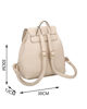 Immagine di ENRICO COVERI - Zaino beige con patta, coulisse e tasca frontale
