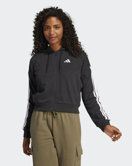Immagine di ADIDAS - FELPA CON CAPPUCCIO 3S FT FZ HD NERA - JE0052