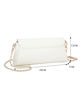 Immagine di RIFLE - Borsa baguette bianca con patta