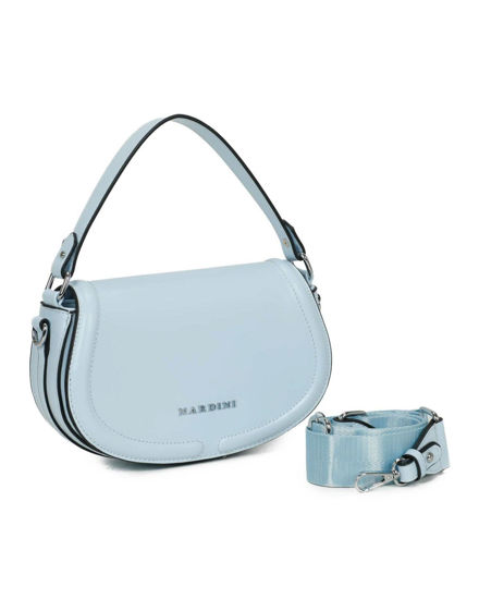 Immagine di NARDINI - Minibag celeste con patta e tracolla removibile