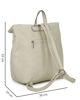 Immagine di NARDINI - Zaino beige con doppia tasca frontale e patta con zip
