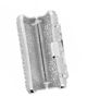 Immagine di DIVAS - Clutch trasparente con strass argento, tracolla e manico removibili