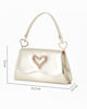 Immagine di MISS GLOBO - Pochette oro con patta effetto onda e dettaglio cuore in strass