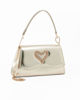 Immagine di MISS GLOBO - Pochette oro con patta effetto onda e dettaglio cuore in strass