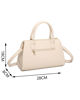 Immagine di ENRICO COVERI Borsa a due manici beige con tasca frontale e posteriore, tracolla removibile