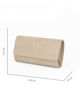 Immagine di MISS GLOBO - Pochette beige scamosciata e dettaglio oro sulla patta