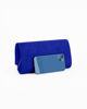 Immagine di MISS GLOBO - Pochette blu scamosciata e dettaglio argento sulla patta