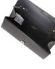 Immagine di MISS GLOBO - Pochette in raso nera con patta glitter argento effetto plissettato,  tracolla removibile
