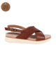 Immagine di ELLEN BLAKE - Sandalo rovere in VERA PELLE con fasce incrociate, tacco 3,5CM