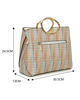 Immagine di NARDINI - Borsa due manici multicolor effetto intreccio con tasca posteriore e tre scomparti interni, tracolla removibile