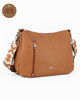 Immagine di DIVAS - Borsa cuoio con tasca frontale e tracolla nastro in VERA PELLE - MADE IN ITALY