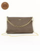 Immagine di DIVAS - TRACOLLA TAUPE SCURO IN VERA PELE CON DETTAGLIO CATENA, MADE IN ITALY