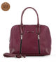 Immagine di DIVAS - Borsa due manici bordeaux in VERA PELLE con doppia zip verticale frontale, MADE IN ITALY