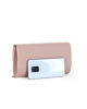 Immagine di MISS GLOBO - Pochette nude in vernice con patta taglio diagonale