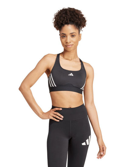 Immagine di ADIDAS - TOP PWRCT 3S BRA NERO CON LOGO BIANCO DA DONNA- JG1404