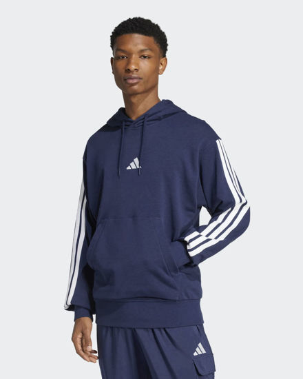 Immagine di ADIDAS - FELPA CON CAPPUCCIO 3S FT HD BLU SCURO - JD1872