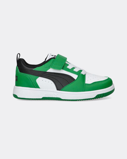 Immagine di PUMA - SNEAKER JUNIOR REBOUND V6  BIANCA E VERDE, NUMERATA 28/35 -  397419-05