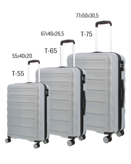 Immagine di AMERICAN TOURISTER - TROLLEY ARGENTO 4 RUOTE IN ABS CON COMBINAZIONE TSA