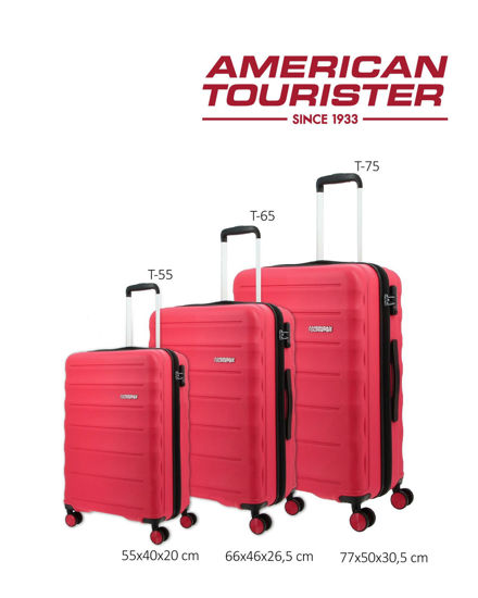 Immagine di AMERICAN TOURISTER - TROLLEY ROSA 4 RUOTE IN ABS CON COMBINAZIONE TSA