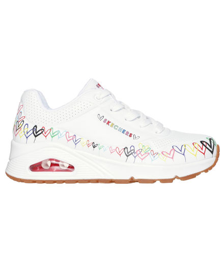 Immagine di SKECHERS - UNO - LOVE ALL AROUND - Skechers bianca con dettaglio cuori