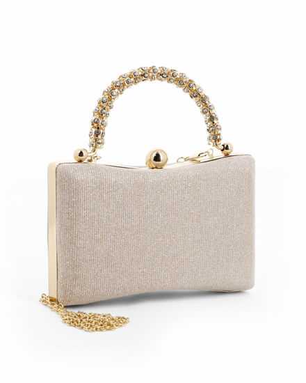 Immagine di CLUTCH TUTTA STRASS SCLOCCO E MANICHETTO