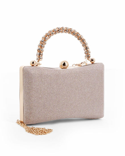 Immagine di CLUTCH TUTTA STRASS SCLOCCO E MANICHETTO