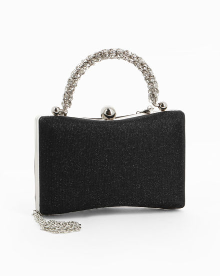 Immagine di CLUTCH TUTTA STRASS SCLOCCO E MANICHETTO