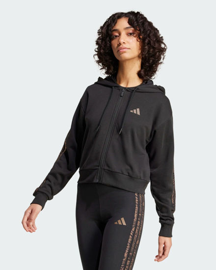 Immagine di ADIDAS - FELPA CON CAPPUCCIO NERA RC 3S FZ HD DA DONNA - JM5893