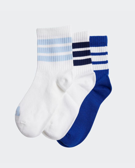 Immagine di ADIDAS - CALZE LK RIB 3PP QUARTER JUNIOR BIANCO/ROYAL/AZZURRO - JD1348