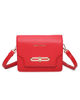 Immagine di ENRICO COVERI - Minibag rossa con patta e chiusura a girello, tracolla removibile