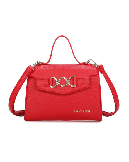 Immagine di ENRICO COVERI - Minibag rossa con patta e tracolla removibile