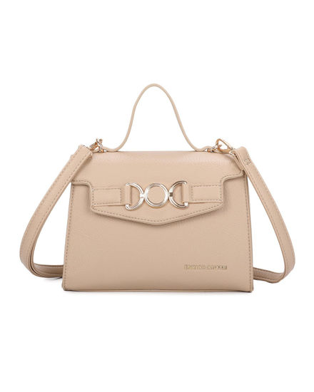 Immagine di ENRICO COVERI - Minibag taupe con patta e tracolla removibile