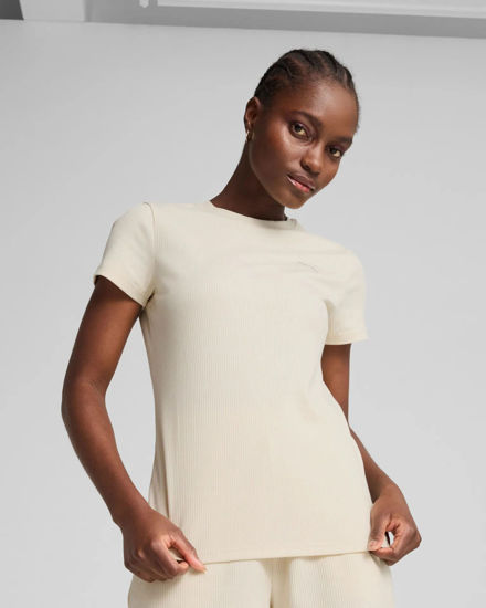 Immagine di PUMA - T-SHIRT PANNA ESS ELEVATED RIB DA DONNA - 685021-87