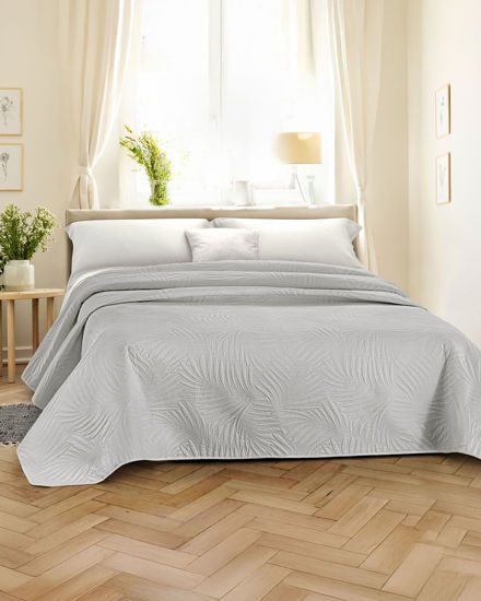 Immagine di FZ - Trapuntino matrimoniale grigio trama tropical, 250x250CM