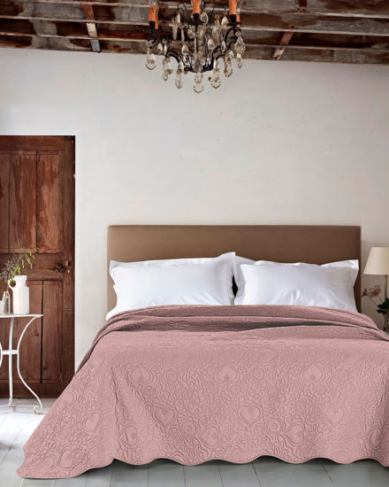 Immagine di FZ - Trapuntino matrimoniale rosa trama kimberly, 250x250CM