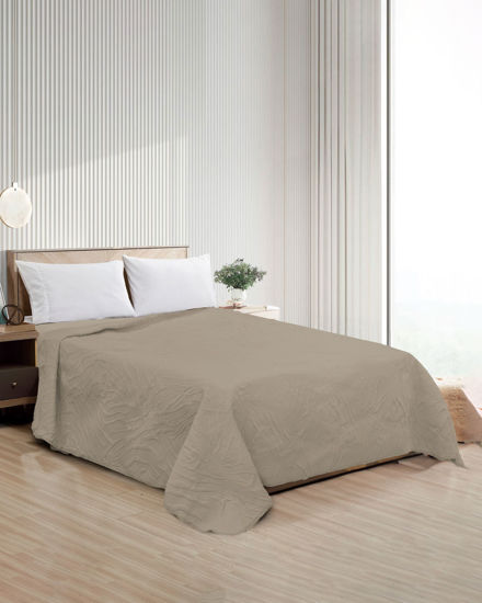 Immagine di FZ - Trapuntino matrimoniale tortora trama wild, 250x250CM