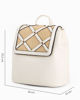 Immagine di RIFLE - Zaino beige con patta in paglia